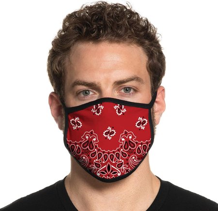 Secret Artist двостороння маска (Western Red Bandana /Black), XS/S