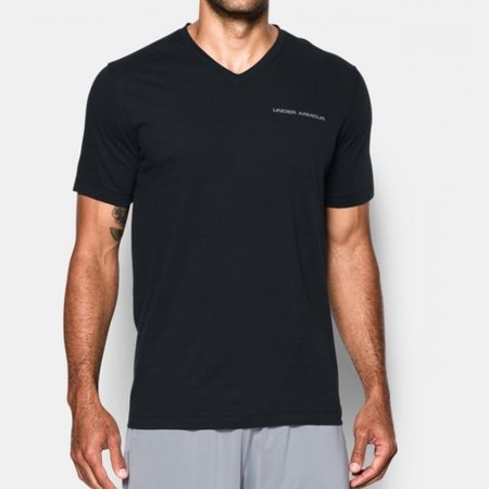 Under Armour футболка Charged Cotton® V-Neck (BLACK), S