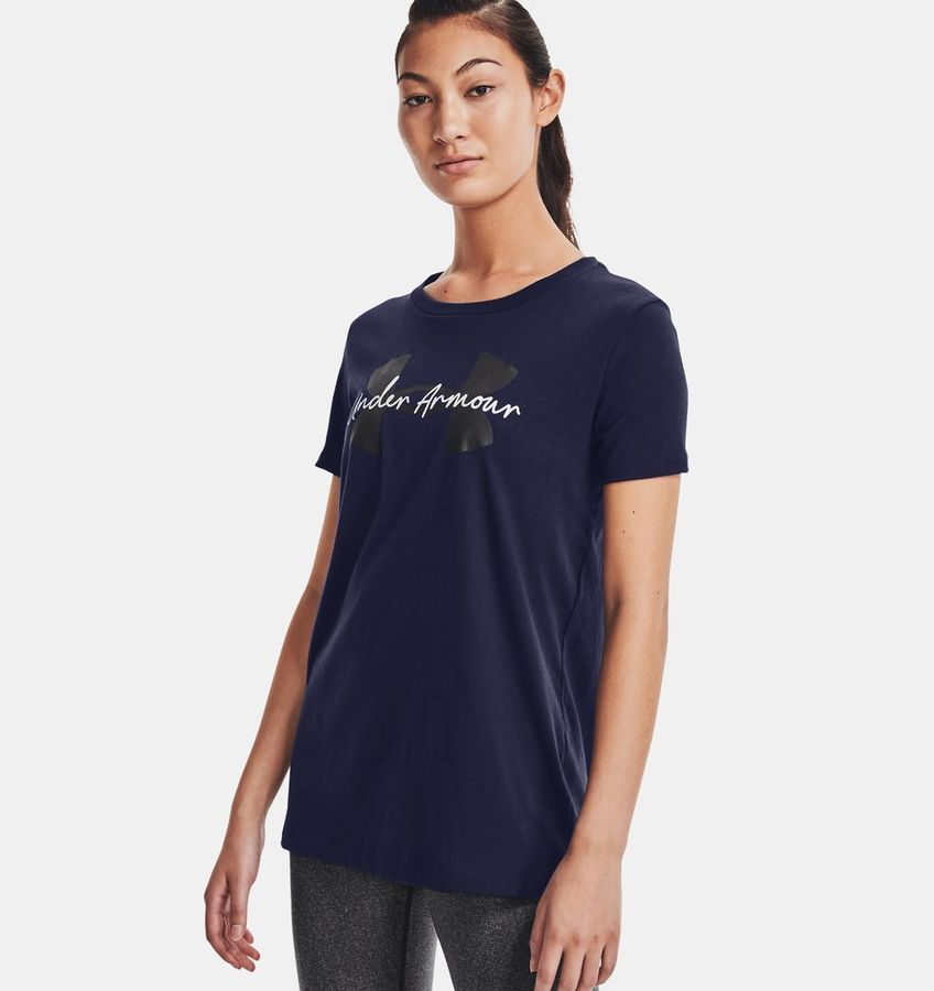 Under Armour жіноча футболка Logo Script (Midnight Navy), XS