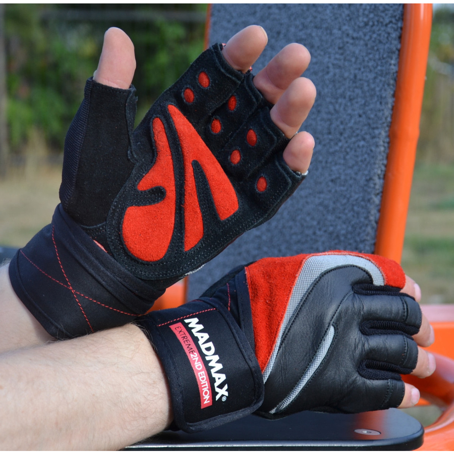 MadMax перчатки Унісекс для тренувань MFG-568 Extreme (Black/Red), S