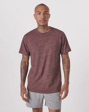 Abercrombie & fitch футболка Essential Relaxed Crew (Heather Burgundy), M