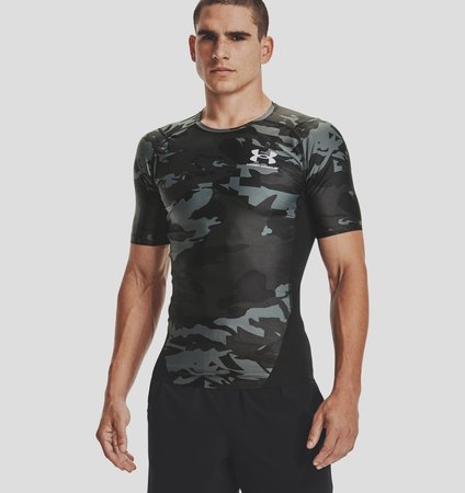 Under Armour компрессионная футболка Iso-Chill Printed (Black), XL