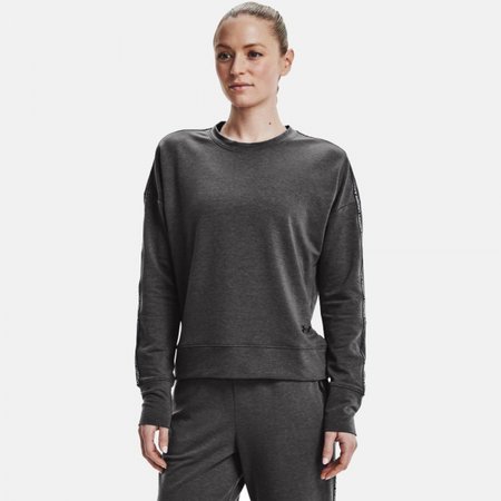 Under Armour женская толстовка Rival Terry Taped Crew (Jet Gray), M