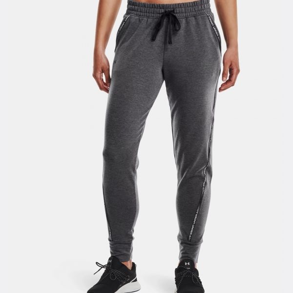 Under Armour женские штаны Rival Terry Taped (Jet Gray), XS