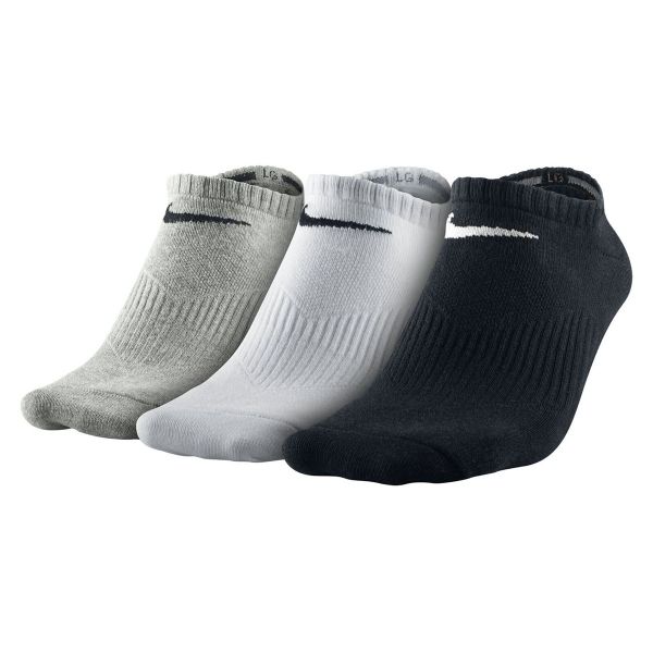 Nike носки Lightweight No-Show black/gray/white (3 ПАРЫ), S