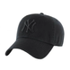 47 Brand кепка Clean UP NY Yankees (BLACK/BLACK), Регулируемый