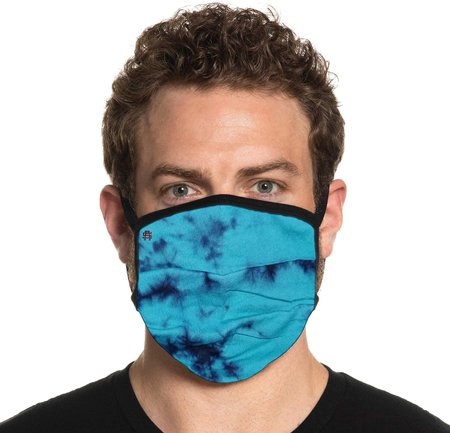 Secret Artist двостороння маска (Teal Navy Tie Dye/Black), XL/XXL
